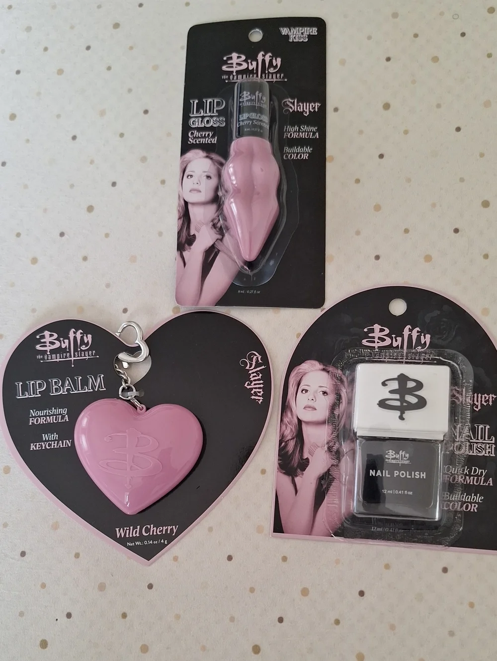 Pink Lip Balm, Lip Gloss & Nail Polish Gift Set